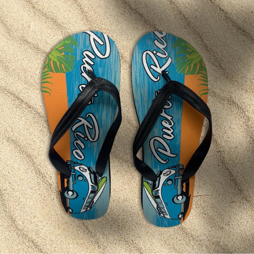 Puerto Rico Men Flip Flops Size 10